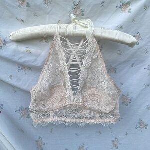 Victoria’s Secret Lace up high neck bra bralette